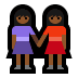 👭🏾 women holding hands: medium-dark skin tone display on Windows